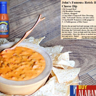 John’s Famous® Rotel® Hamburger Cheese Dip